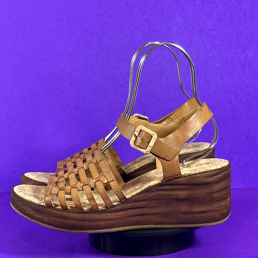 Korks-Ease Women's Size 11 M Marley Tan Ankle Strap Platform Wedges Sandals-NEW - Picture 3 of 8
